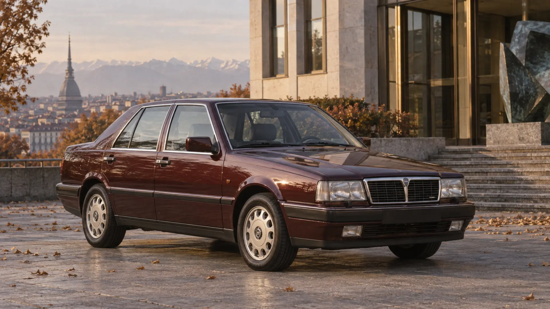 Recreación editorial de un Lancia Thema de primera generación