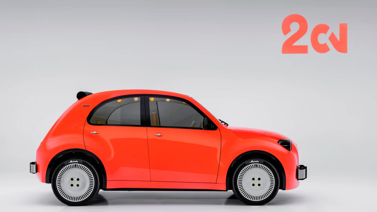 Nuevo Citroën 2 CV Concept eléctrico completo visto de perfil
