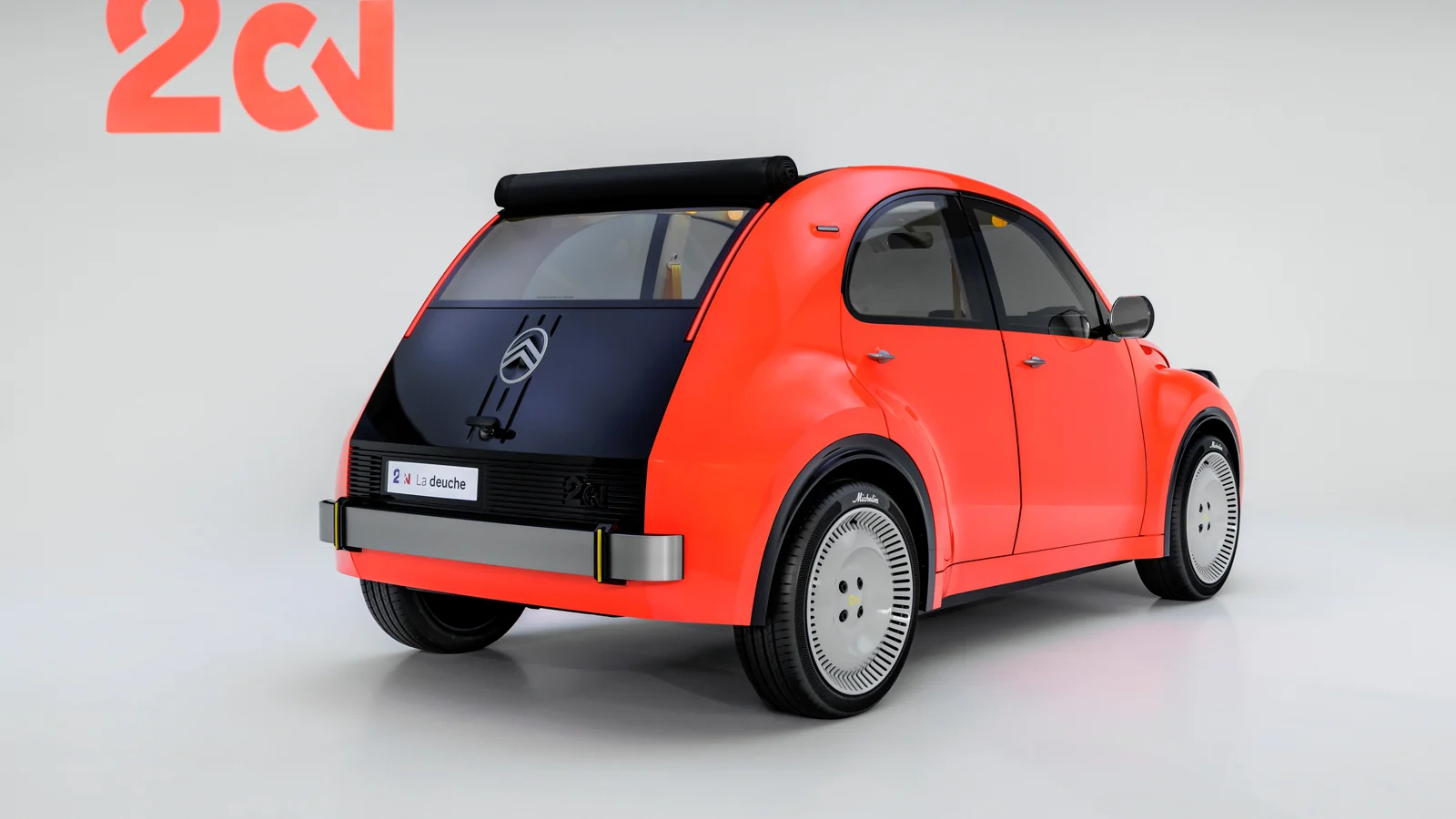 Nuevo Citroën 2 CV Concept completo en vista tres cuartos trasera