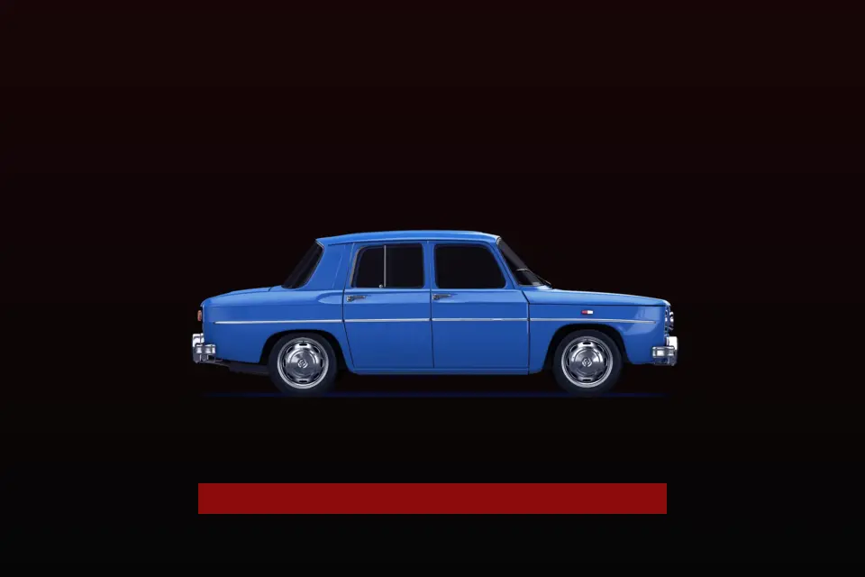Imagen editorial de un Renault 8 clásico azul presentada como referencia para buscar miniaturas