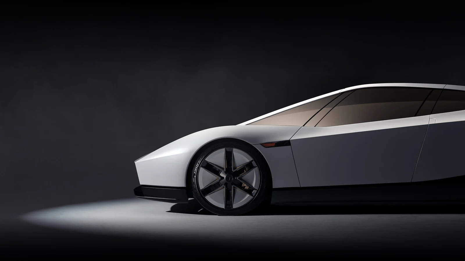Perfil completo del Tesla Roadster 2026 blanco con su silueta baja y afilada